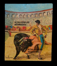 H/ toile Lecorse Jean 1968 Manuel Benítez celebre Matador Espagnol corrida 55*65