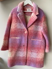 ZARA - MANTEAU - IMITATION LAINE ROSE - TAILLE 9 ANS -134 cm