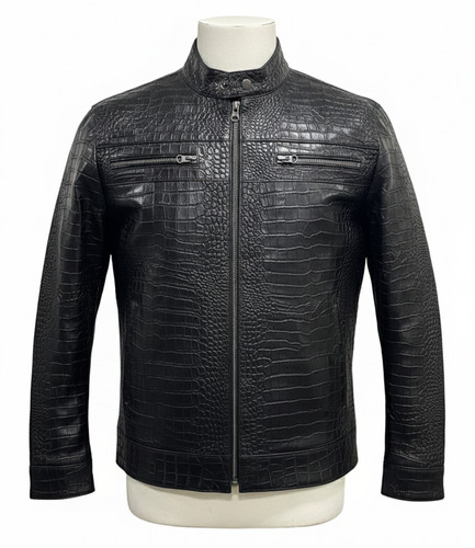 Veste cuir imprimé - en,