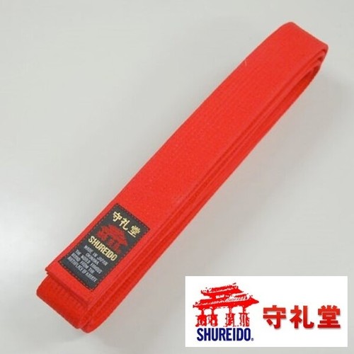 Shureido karate red belt obi - red,