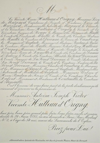 Vicomte hutteau origny - vicomte, d