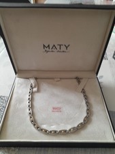 Chaine Or 750 et Acier Maty Homme  Colier  18k