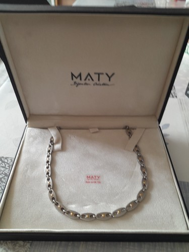 Chaine 750 acier maty - or,