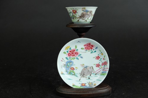 Ancienne tasse soucoupe en - et,