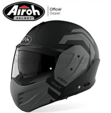 Casque Modulaire Airoh Mathisse Illusion Antracite Noir Mat Reversible