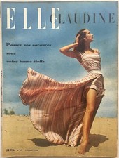 ELLE CLAUDINE Magazine n° 137 du 6 Juillet 1948 ancienne revue de mode couture