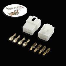  Kit Connecteur électrique 4 Voies - Terminal 6.3 mm -- Auto Moto Bateau Quad