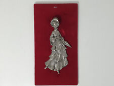 Joli cadre tableau Les étains du Prince femme mode sur velours vintage 