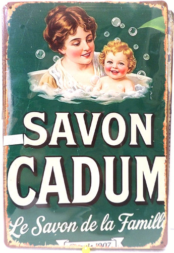 Plaque metal deco vintage - metal,