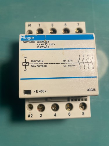 Contacteur hager 63a 380v - 63a,