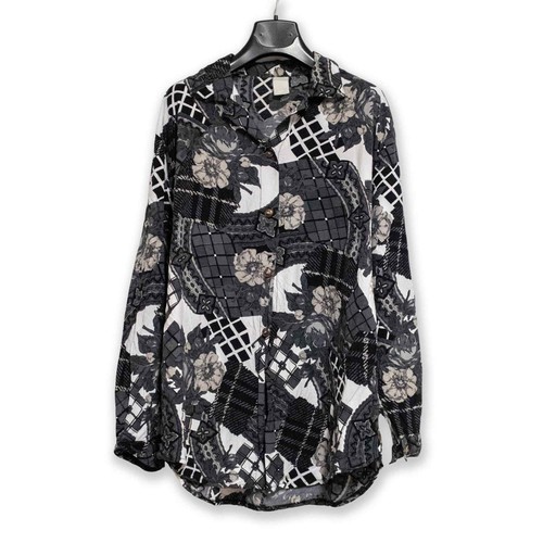 Chemise vintage noir blanc - vintage,