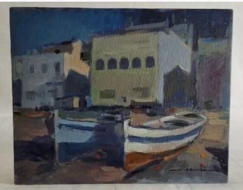 Tableau huile paysage marin - paysage,
