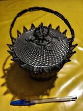 Ancienne Corbeille Panier Fil De Fer Tressé