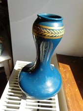 vase ancien signé JAGET PINON faïence de Tours vers 1900