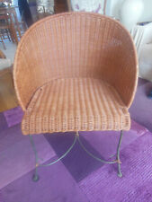 ENSEMBLE / FAUTEUIL + 2 TABLES BASSE / METAL + TRESSE