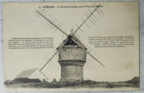 Cpa guérande moulin diable - cpa,