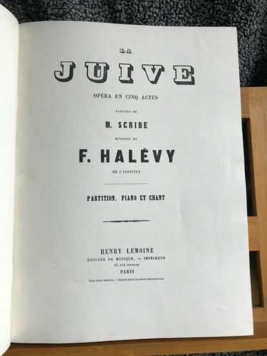 Halevy juive partition - la,