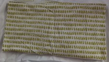 DRAP  - HousseMotif Vert Et Blanc Coton 1Pers. / Linge De Lit / 