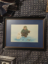 ancien tableau enfant et