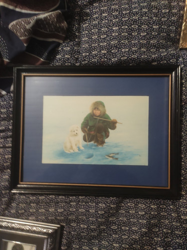 Ancien tableau enfant - enfant, et