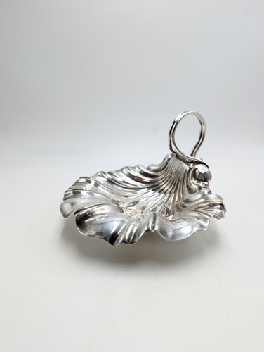 Silver metal shell serving - metal,