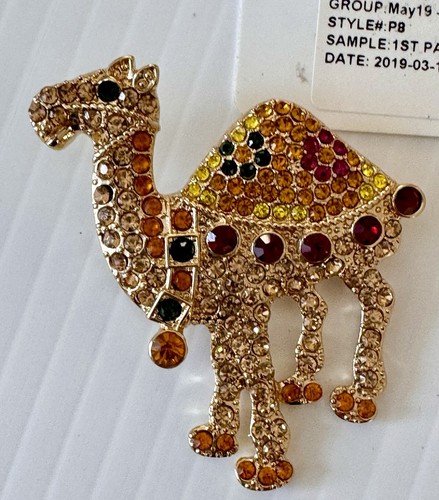 Multicolor rhinestone camel - multicolor,