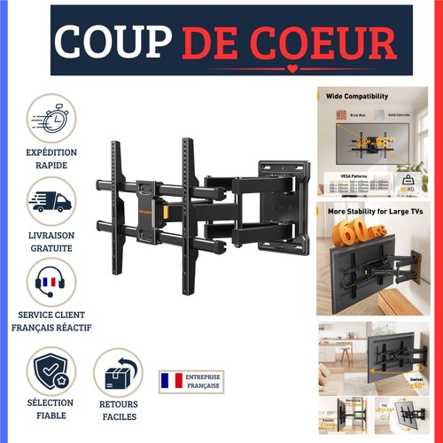 Support mural orientable et - support, tv