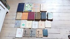Lot d'anciens livres liturgiques, missels, catéchisme, prières...