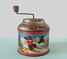 Jouet ancien Boite à musique Moulin musical tôle lithographiée EMILE CAMELIN