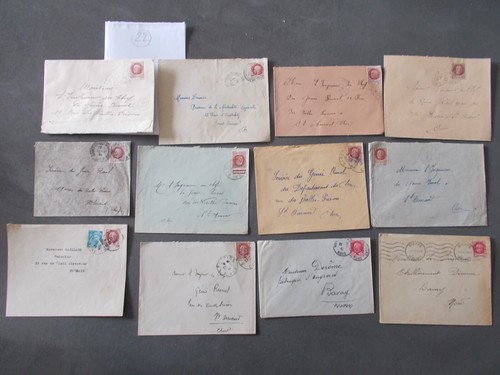 LOT.ENVELOPPES.FRANCE.TIMBRE