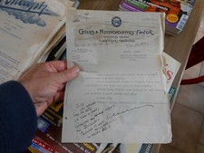 Ancien Papier a entète des Vélo s Cycles Motocyclette Favor Clermont Ferrand