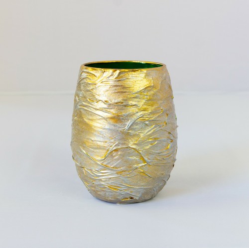 Handmade glass decorative vase - decorative,