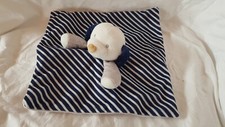 doudou plat chien blanc gris