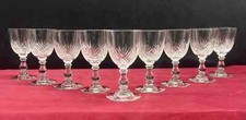 BACCARAT DOUAI 9 WINE GLASSES WEINGLÄSER KRISTALL VERRES A VIN CRISTAL TAILLÉ A