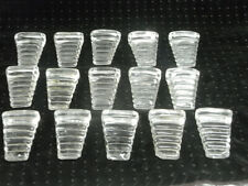 ?? ANCIEN LOT 10 + 5 CALES ASSIETTES CRISTAL TAILLE MODELE BAMBOU