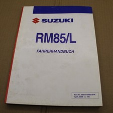 FAHRERHANDBUCH MANUEL D ATELIER SUZUKI RM 85 L 2007 K7 RM85 LIVRE EN ALLEMAND 