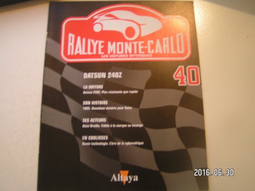 Altaya rallye monte - rallye, monte-carlo