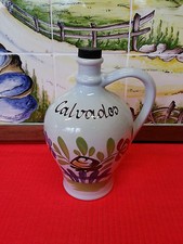 Bouteille Calvados Décor Chaumière Faience de Desvres