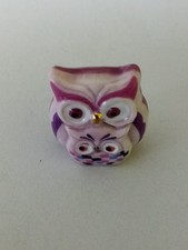 Fève Petite Chouette Blanche Et Violette 