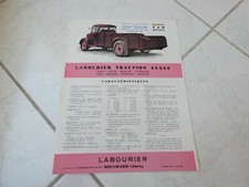 Labourier TAD Diesel Traction Avant catalogue brochure dépliant prospectus