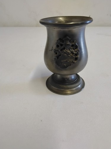 Timbale étain avec blason - avec,