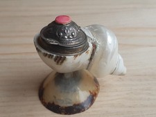 ancien petit encrier coquillages inkwell ink bottle