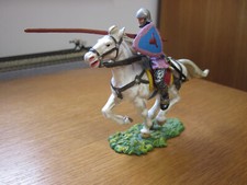 HAUSSER ELASTOLIN MOYEN AGE 8866 CHEVALIER CAVALIER AVEC LANCE BEL ETAT 