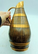 ANCIEN PICHET à cidre en BOIS  cerclage cuivre  