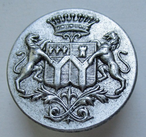 Bouton plat métal - bouton, en