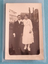 Portrait de famille couple mariés mariage - photo ancienne an. 1930