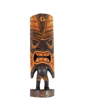 Statuette Tiki 40cm en bois massif sculpté et pein