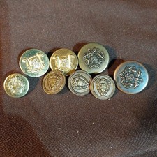 Lot  Boutons Blason Armoiries Ecusson Métal 
