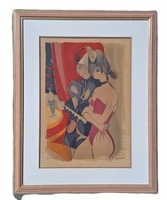 lithographie originale signée numérotée Camille Hilaire Cirque  Tableau Encadré