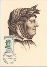 CARTE MAXIMUM 1er JOUR - N° 1082 - PETRARQUE (2) - FONTAINE de VAUCLUSE